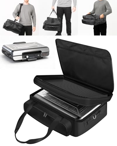 Carrying Bag for Ninja Sizzle Pro XL Indoor Griddle & Grill GX101 — 1280D Water-Resistant Oxford Shell — Cover for Ninja GX101 - Storage Case for Grill Plate & Accessories Tools, Bag Only
