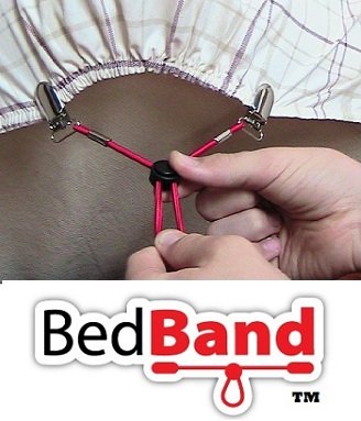 Not Made in China. 100% USA Worker Assembled.. Bed Sheet Holder, Gripper, Suspender and Strap. Smooth any Sheets on any Bed. Sleep Better. Patented.,Black,1 Pack (4 Bands)