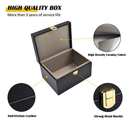 briidea Faraday Box Key Fob Protector, RFID Signal Blocking Box, Faraday Box Signal Blocking Shielding Box for Car Key (Capacity(5-8Keys))