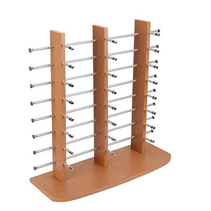 Polmart Sunglass / Eyewears Display Stand,Maple (Triple-Tower, 24-Pair Capacity)