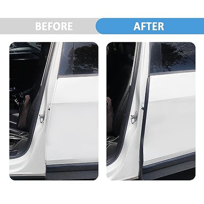 40Ft Car Door Seal Strip,U-Shaped Automotive Weather Stripping Rubber Seal Strip with Metal Clips,Universal Push-in Car Door Edge Guards Fits Car Boat RV Truck Home (40Ft)