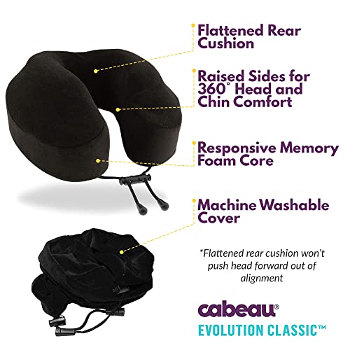 Cabeau Midnight Magic Sleep Mask & Cabeau Evolution Classic Travel Pillow - Midnight