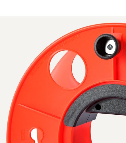 Amazon Basics Extension Cord Reel, 150-foot Capacity for 16/3 SJT Cord, Impact-Resistant, Orange