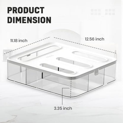 HIMUS Food Storage Bag Organizer - 4 in 1 Plastic Baggie Organizer for Drawer | Compatible with Sandwich, Snack, Gallon, Quart & Slider | Plastic Bag Organizers Kitchen Storage| Wall & Drawer Mount