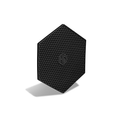 HexClad 2 Pack Black Hexagonal Silicone Trivets Nonslip Hot Pads | Heat Resistant