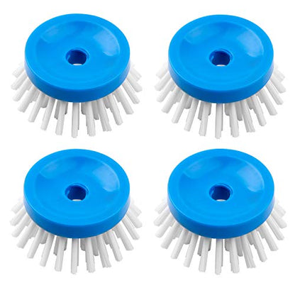MR.SIGA Soap Dispensing Palm Brush Refill, Pack of 4 | Non-scratch, safe for non-stick cookware