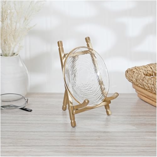 Bard's Satin Gold-toned Metal Easel, 5" H x 3.375" W x 3.5" D
