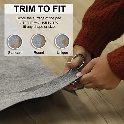 Mohawk Home 2’ x 8’ Non Slip Grip Rug Pad 1/8" Low Profile Felt Cushion + Rubber Gripper, Great For High Traffic Areas - Safe For All Floors