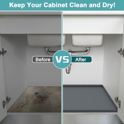 Under Sink Mats for Kitchen Waterproof 31" x 22",...