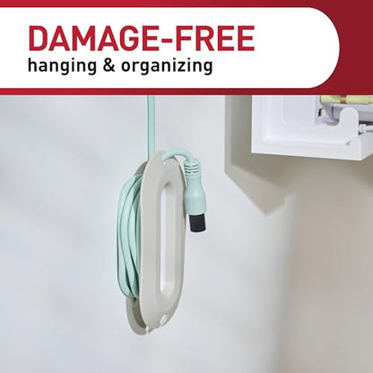 Command Cord Wrap, 2 Units, 4 Medium Strips | Cord Holder And Organizer For Desk, Office, Gaming, And Living Room, No Damage Adhesive Cord Management
