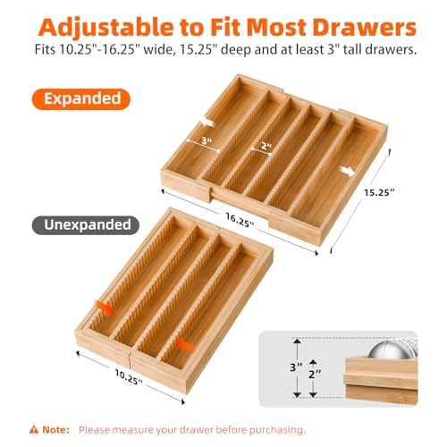 Simple Trending Bamboo Coffee Pod Holder Drawer, Expandable K Cup Pod Storage Compatible with Nespresso Vertuo Capsules, K Cup Drawer Organizer for Coffee Station, Home Office, Kitchen, Natural