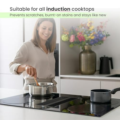 Induction Cooktop Protector Silicone Mat Hob Cover 5 Pieces | Kitchen essentials: silicone mats protect induction cooktops from scratches, spills & heat damage.