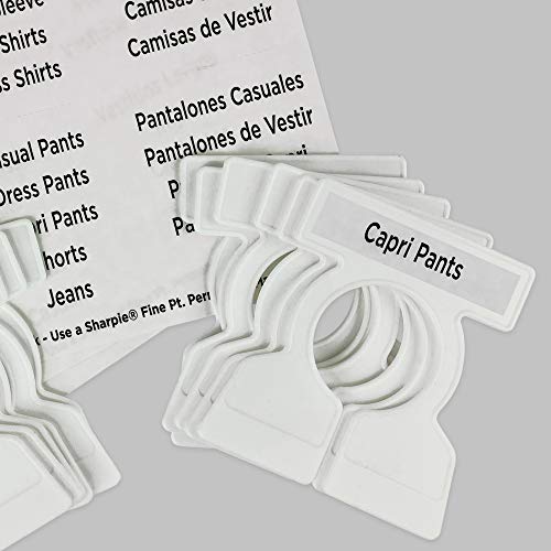 Simple Division White Garment Organizers, 12 Closet Dividers