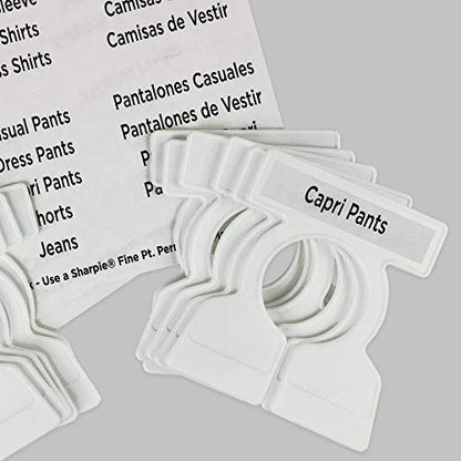 Simple Division White Garment Organizers, 12 Closet Dividers