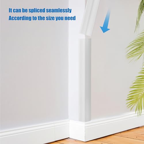Wall Corner Edge Protector 4 Pack,1.57x1.57x23.62x0.28 inch Soft Baby Proof Corner Guards for Sharp Edges, Self-Adhesive Corner Protectors for Home, Kindergarten,Thickness-White 7mm(0.28 in)