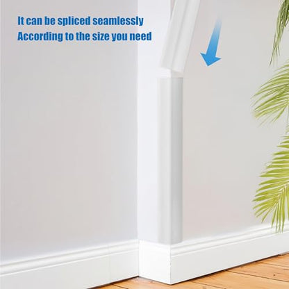Wall Corner Edge Protector 4 Pack,1.57x1.57x23.62x0.28 inch Soft Baby Proof Corner Guards for Sharp Edges, Self-Adhesive Corner Protectors for Home, Kindergarten,Thickness-White 7mm(0.28 in)