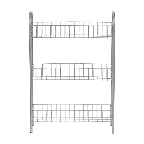 Household Essentials Slim Storage Cart, 3 Shelf Storage Cart with Wheels, Perfect for Laundry Rooms, Bathrooms, Pantries, Kitchens and More