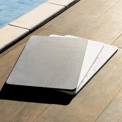 LYOR Stone Bath Mat Diatomaceous Earth – Quick Dry Bathroom Shower Mat, Super Absorbent Non Slip Diatomite Bath Mat, Water Absorbing Stone Mat for Bathroom Floor, Kitchen – (Granite Finish, 23.6x15.4)