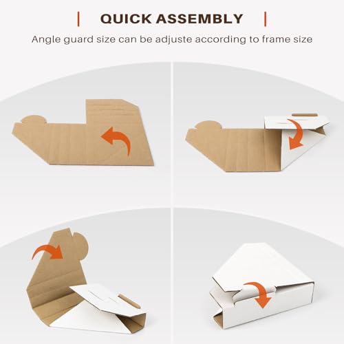 Picture Frame Corner Protectors (Pack of 100), Fit... (100 Count | White)