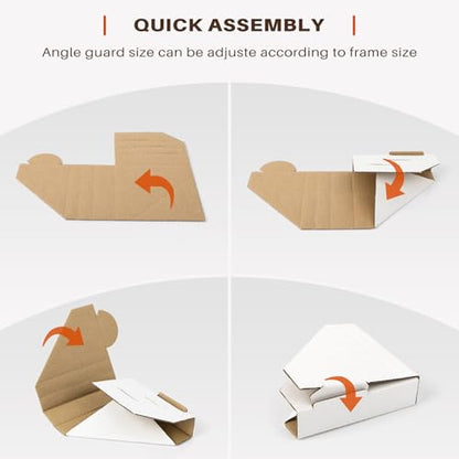 Picture Frame Corner Protectors (Pack of 100), Fit... (100 Count | White)