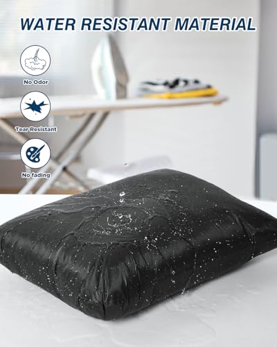 2Pcs Large Laundry Bags 24x32 inch Wet Dry Bag Reu... (Black | Oxford Cloth)