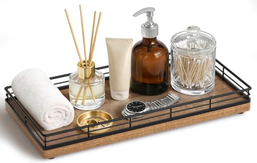 Bathroom Vanity Tray for Countertop, 12" x 6" Acac... (Acacia | Acacia Wood)