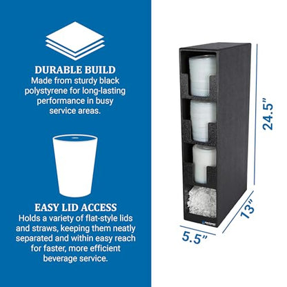Lid and Straw Organizer, Counter Top Storage for L... (Straw | Polystyrene)