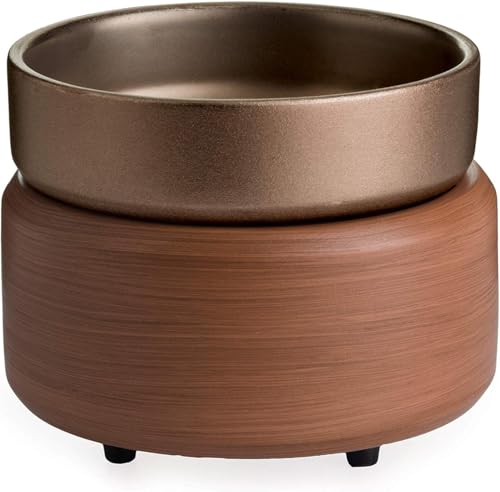ETC 2-in-1 Candle and Fragrance Warmer for Warming... (Brown | Wax)