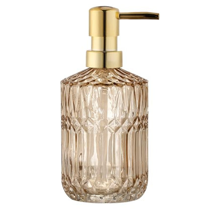 YunNasi Soap Dispenser with Pump Refillable | Liquid Hand Soap Dish Soap Dispensers for Bathroom Counter, Kitchen Sink, Amber