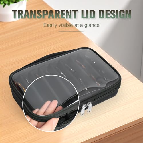 Sunglasses Organizer Case for Multiple Pairs, Eyeglasses Storage Box Hard Shell Travel Eyewear Case Zipper Men Women