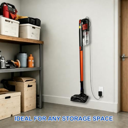 LANMU Wall Mount Holder with Cable Clip Compatible with Shark IX141 IX141AMZ IZ362H IZ376H IZ377H IZ163H Cordless Stick Vacuum, Vacuum Cleaner Storage Hanger, Keep Upright Organization