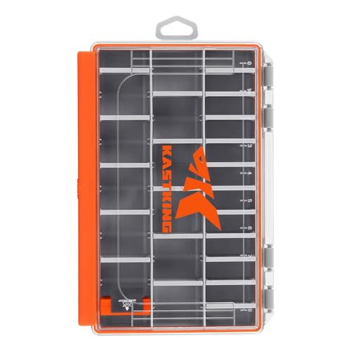 KastKing HyperSeal Waterproof Tackle Box, 3600 Tackle Trays | Fishing Tackle Box Organizer with Removable Dividers, Lure Box and Terminal Tackle Storage, Fishing Gear, 1 Pack