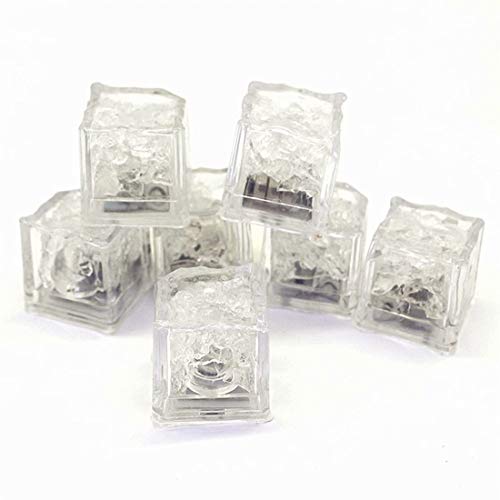 Waterproof Led Ice Cube, 24 Pack Multi Color Flashing Glow in The Dark LED Light Up Ice Cube for Bar Club Drinking Party Wine Wedding Decoration