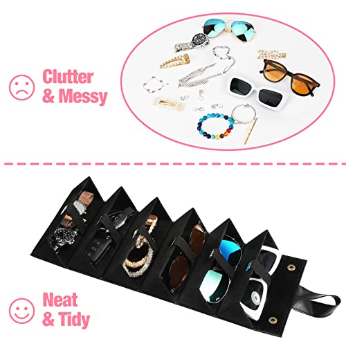 MoKo Sunglasses Organizer, Travel Glasses Case Storage Portable Sunglasses Storage Case for Women Men