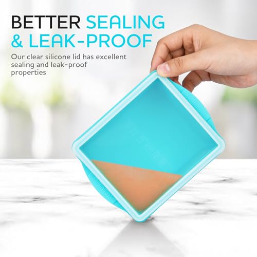2 Cup Silicone Freezer Trays with Lids, Silicone Soup Freezer Molds - Leakproof, BPA-Free, Stackable, Microwave & Dishwasher Safe, Perfect for Soups, Sauces, Meal Prep, and Baked Goods - 4 Pack