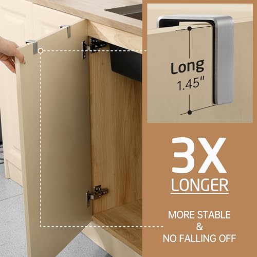 KES Over The Cabinet Door Towel Rack, Kitchen Towel Holder, 2 Pack | Anti-Wobble Stable Fit, Fit Doors Under 1" Thick, SUS304 Stainless Steel Bars for Dish Hand Towels, Brushed Finish