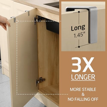 KES Over The Cabinet Door Towel Rack, Kitchen Towel Holder, 2 Pack | Anti-Wobble Stable Fit, Fit Doors Under 1" Thick, SUS304 Stainless Steel Bars for Dish Hand Towels, Brushed Finish