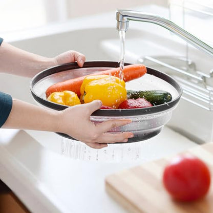 12" Microwave food Cover & Mat,Large Vented Collapsible Splatter Guard dish Plate lid & Silicone Round Kitchen mat