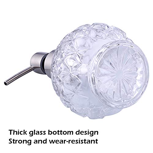 YunNasi Soap Dispenser with Pump, Clear Crystal Design, Refillable | Vintage and Elegant,Liquid Hand Soap Dish Soap Dispensers for Bathroom Counter, Kitchen Sink, Style 1