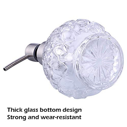 YunNasi Soap Dispenser with Pump, Clear Crystal Design, Refillable | Vintage and Elegant,Liquid Hand Soap Dish Soap Dispensers for Bathroom Counter, Kitchen Sink, Style 1