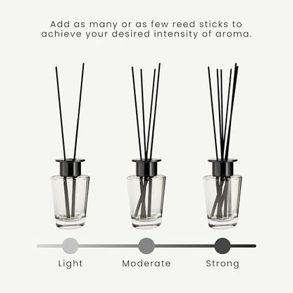 The Magic Scent Oud Wood Oil Reed Diffuser Set, 3.4 Fl Oz Reed Diffusers | Premium Fiber Reeds for Gentle Dispersal. Lasting for Up to 2 Months. Natural, Non toxic Reed Diffusers for Home.