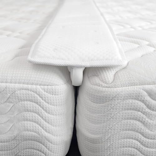 Greaton, 80” Bed Bridge Pad | Twin XL to King Mattress Converter Kit | Gap Filler for Adjustable Mattresses | Good for Guests Stay Overs & Family Room, White