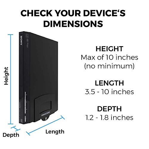 HumanCentric Cable Box & Modem Mount, Adjustable Wall Mount | Small Devices | For small & Narrow Devices, Cable Boxes, Modems, DVD Players, Streaming Media Devices, Mount Behind the TV, Hardware Included