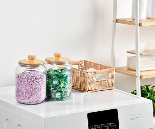 Laundry Pod Container and Dryer Sheet Holder,Laundry Room Organization | Laundry Detergent Sheets Dispenser Laundry Room Organization Storage Box for Powder,Scent Booster Beads,Dryer Balls,Bath Salt