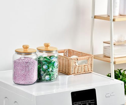 Laundry Pod Container and Dryer Sheet Holder,Laundry Room Organization | Laundry Detergent Sheets Dispenser Laundry Room Organization Storage Box for Powder,Scent Booster Beads,Dryer Balls,Bath Salt