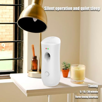 (2-Pack) Automatic Air Freshener Spray Dispenser, Wall Mounted/Free Standing Air Fresheners for Home and Commercial Use, Multiple Time Scent Release Setting for Room/Restroom Sprayer (White ADS08)