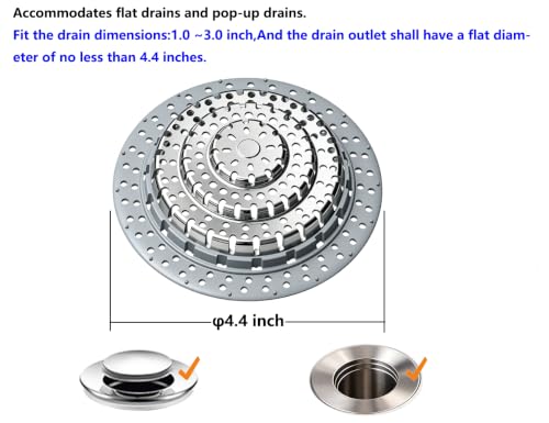 XAJOON Bathtub Drain Hair Catcher，Bathtub Protector Suitable for Bathroom Bathtub, Pop-Up Drains. (Patented Product)