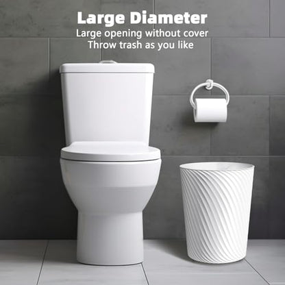 Small Trash Can 3 Pack 1.8 Gallons, Bathroom Trash Can & Garbage Can with 6 Trash Bags, Bedroom Trash Bin & Waste Basket for Office, Bedroom, Living Room, Kitchen, Compact Space