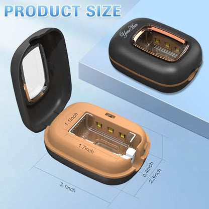 Rechargerable UVC Toothbrush Sanitizer Case Pro Compatible with Electric Toothbrush Heads/Regular Toothbrushes Travel Toothbrush Covers Case Magnetic Holder for Houshold/Traveling Black