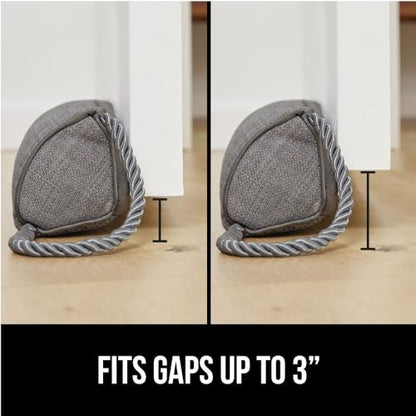 GORILLA GRIP Door Draft Stopper for Bottom of Doors, Cold Air Insulation Sweep, Weather Stripping Seal Noise, Soundproofing, Warmth Sealer, Easy Install Gap Filler, Home Essentials, 32 Inch, Gray